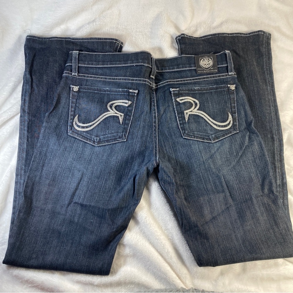 Rock & Republic Low-rise Bootcut Flare Women’s Jeans Size 28 - Picture 2 of 10